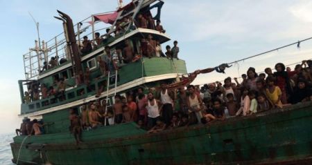 Rohingya refugees at sea